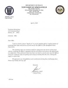 Springfield Police - Thank You